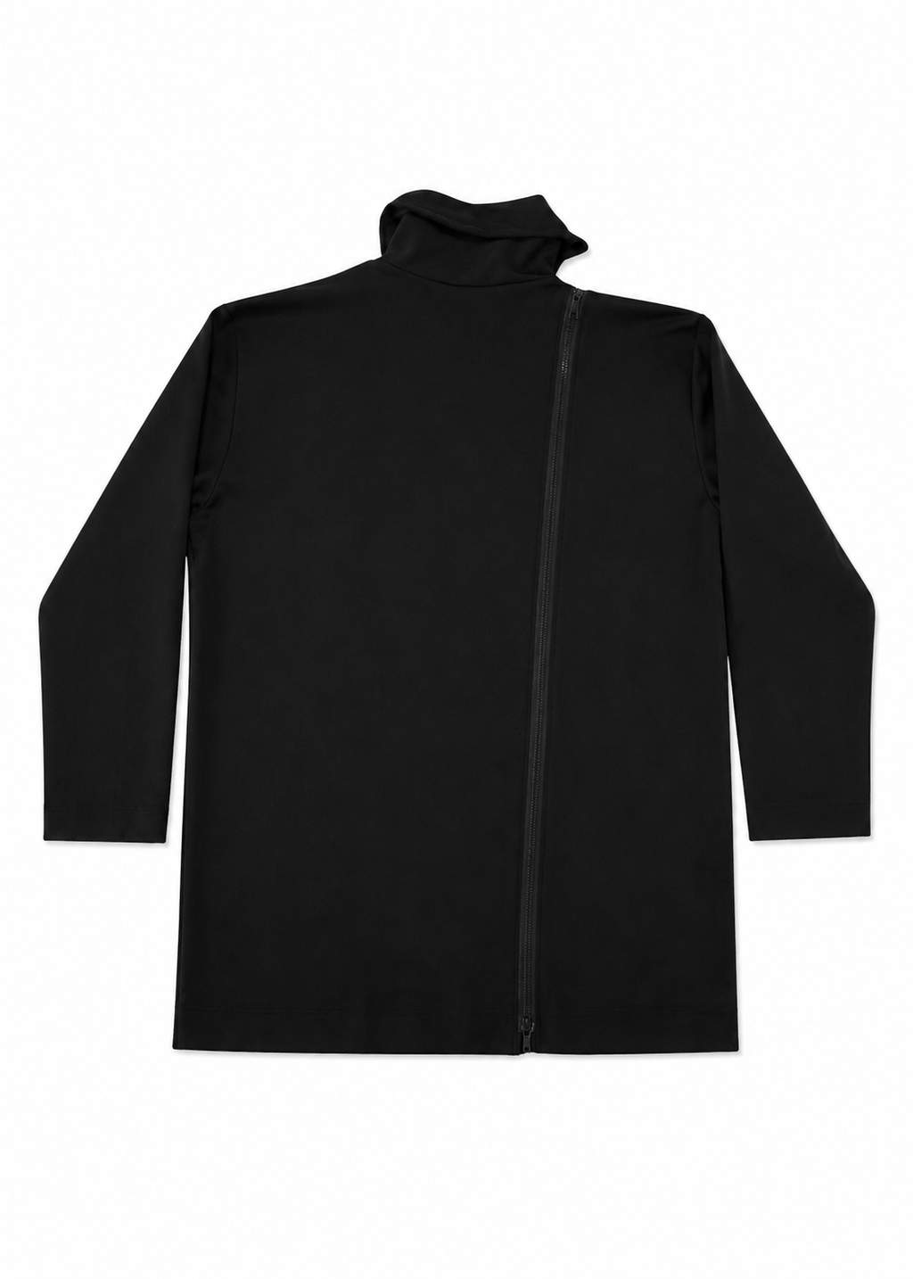 AXIS — Asymmetric Zip Hoodie in Black