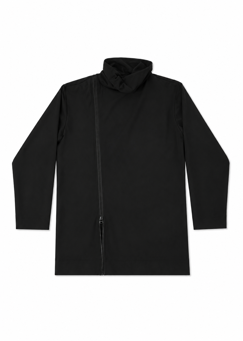 AXIS — Asymmetric Zip Hoodie in Black