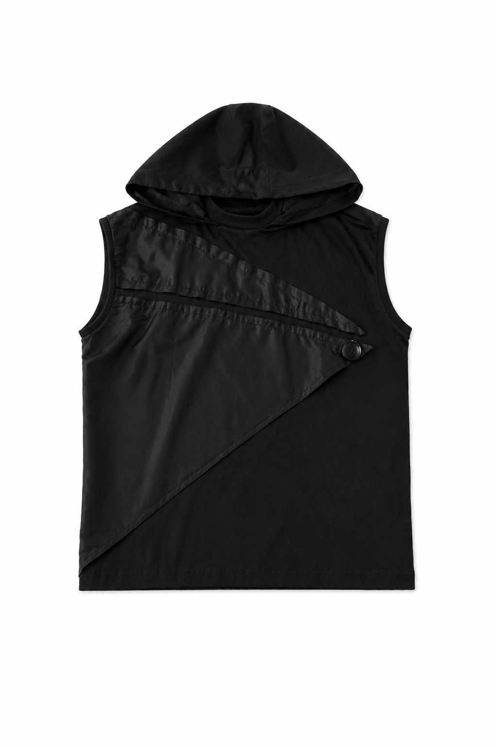 Asymmetric Hooded Vest